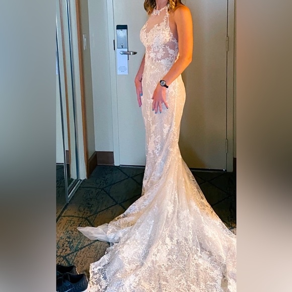 Calla Blanche L’amour Designer Wedding Gown Size 10 - Picture 16 of 16